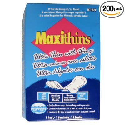 Hospeco MT-200 Maxithins Sanitary Napkins (HOSMT200) Category: Sanitary Napkins by Hospital Specialty