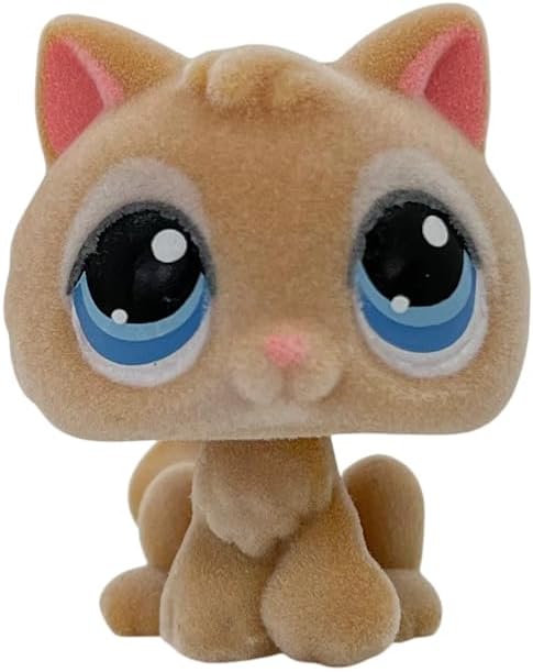 Custom Flocked Pet Shop Toy Fuzzy Animal Figure Short Hair Cat Kitty Kitten Deer OOAK (#47)