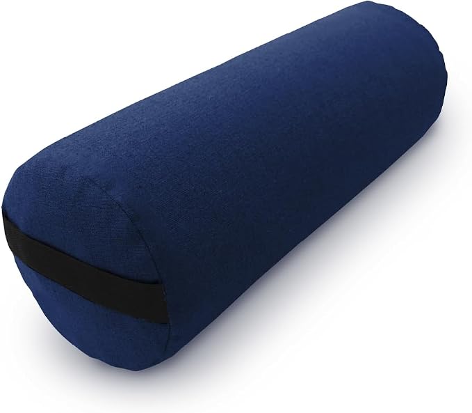 Bean Products Yoga Bolster - Made In The USA With Eco Friendly Materials - Round or Rectangular Support Cushions That Elevate Your Practice - Organic Hemp Cover
