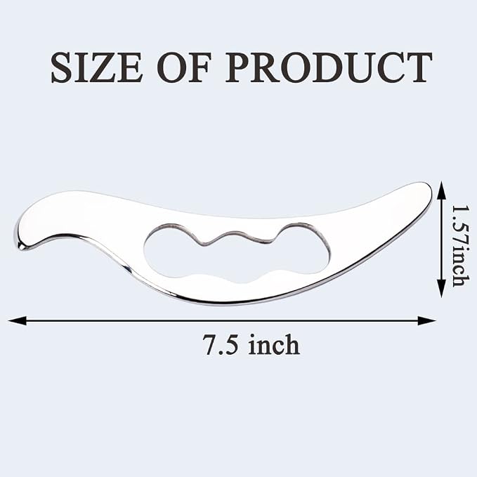 Feelfree Stainless Steel Guasha Scraping Massage Tool for Soft Tissue, Physical Therapy Stuff Used for Back, Legs, Arms, Neck, Shoulder (Bird Shape)