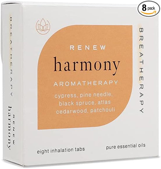 Aromatherapy Harmony Patches - Pure Essential Oil Aroma Patch - Cypress and Black Spruce Essential Oils for Connection and Emotional Balance - 8-Pack