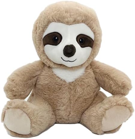 Anico 10" Plush Beige Sloth with Embroidered Eyes | Soft Stuffed Animal, Perfect Plushie for Babies, Toddlers, and Kids | Sloth Plush Toy for Gifts, Nursery Decor, and Playtime!