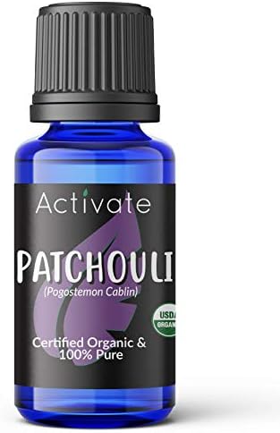 Activate Patchouli Organic Essential Oil 100% Pure, USDA Certified Organic, Premium Grade, Undiluted, Natural, Aromatherapy & Diffuser Use 10ml