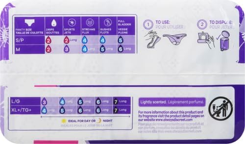 Always Discreet Adult Incontinence & Postpartum Liners for Women, Size 2, Very Light Absorbency, Long Length, 44 Count (Packaging May Vary) (Pack of 2)