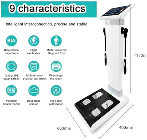 Body Scanner with Printer, Touch Screen, Real-Time Reporting for Home and Clinic Use, Reliable Construction