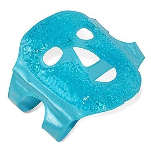 Facial Mask Get Rid of Puffy Eyes Migraine Relief, Sleeping, Travel Therapeutic Hot Cold Compress Pack Gel Beads, Spa Therapy Wrap for Sinus Face Puffiness Headaches Gel Mask