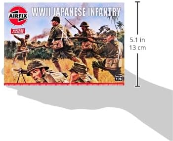 Airfix Mini Army Figures - A00718V Japanese Infantry - Military Figurines, Plastic Soldiers for Adults & Children 14+, Sets Includes 48 Unpainted Soldier Toys - War Games Miniatures