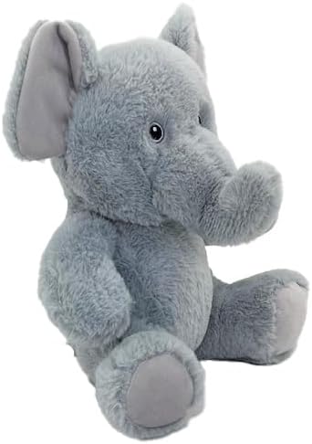 Anico 10" Plush Grey Elephant with Embroidered Eyes | Soft Stuffed Animal, Perfect Plushie for Babies, Toddlers, and Kids | Elephant Plush Toy for Gifts, Nursery Decor, and Playtime!