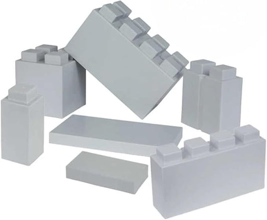 EverBlock Single Color Combo Pack | Giant Building Blocks | Easy to Connect & Reuse | Indoor & Outdoor Use | Build Displays & Structures | Light Gray