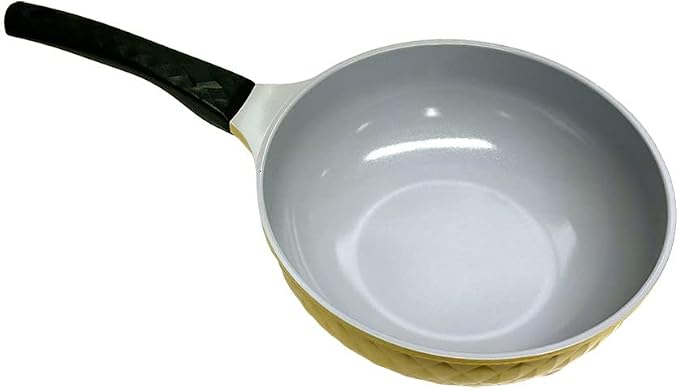 10" Ceramic Coating Interior and Exterior Cooking Wok, Cooking Pan Made In Korea