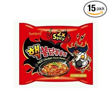 Samyang Hek Buldak 2x Spicy Roasted Chicken Ramen Nuclear Edition - 15 Pack
