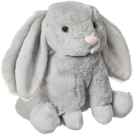Apricot Lamb Toys Plush Grey Bunny Rabbit Stuffed Animal with Fluffy Soft Ears (Grey Bunny, 8 Inches)