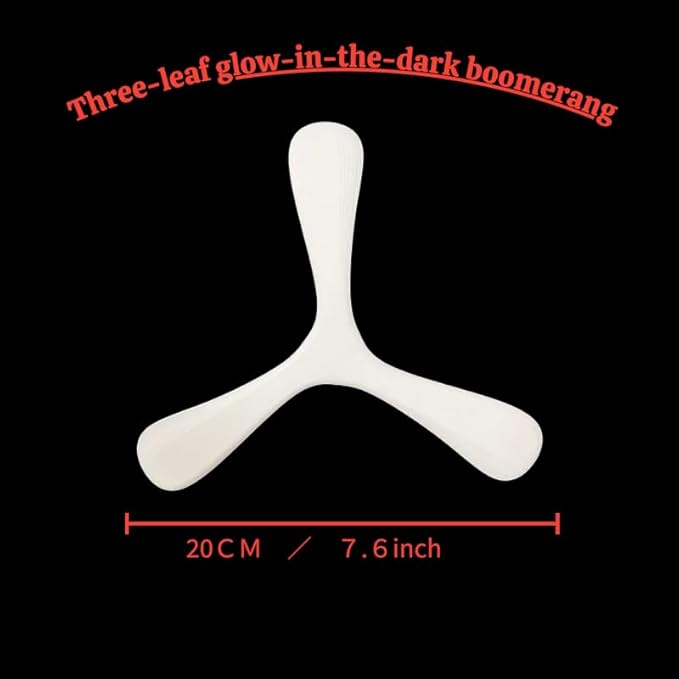 3-piece - 3-Leaf Glow-in-the-Dark Boomerang