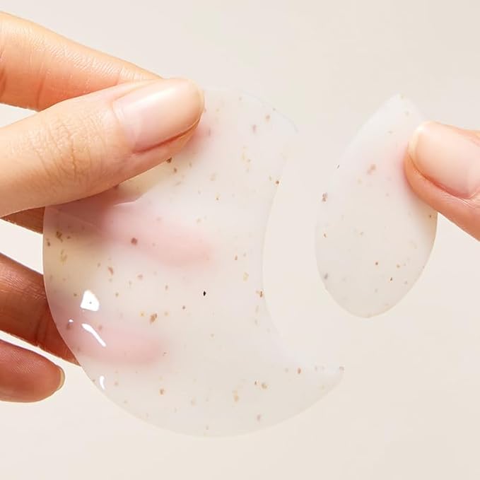 THANKYOU FARMER Rice Pure Jelly Eye Patch, 60 Count, Hydrogel Under Eye Mask Patches, Cooling Vitality & Elasticity Support with Niacinamide & Panthenol, Two Shapes for Multi-Area, Korean Skin Care