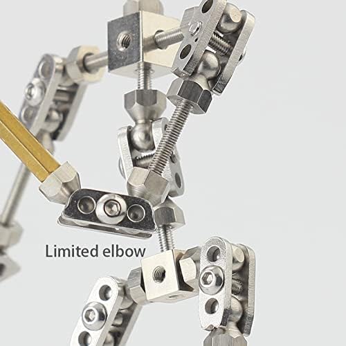 Stop Motion Supplies 2.0 Series Stop Motion Armature Kit,Skeleton Kit,Durable Stainless Steel, Smooth Ball Socket Joint,Similar to Real Human Body, for Stop Motion Puppet (19CM Tall)