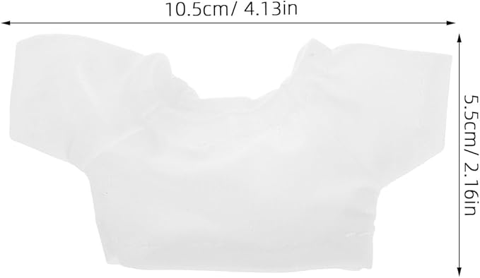 ibasenice 6pcs Bear Shirts White Basic Tee Shirt Bear Clothes White Shirt Doll T for Bears Plush Clothes