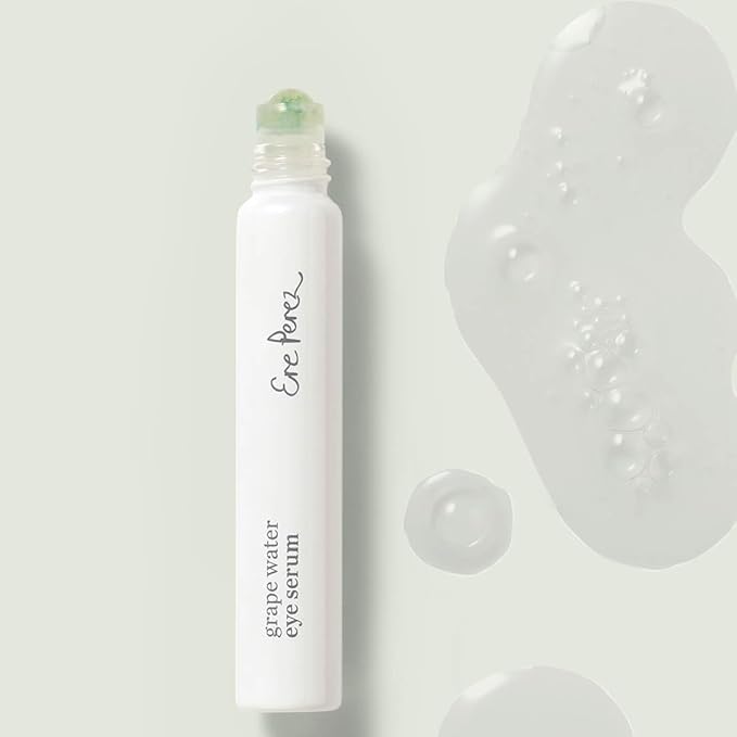 Ere Perez - Grape Water Eye Serum | Decongest, De-Puff, Tone Eye Area | Visibly Smooths + Softens Fine Lines | Peptides, Amino Acids | Vegan, Cruelty-Free, Clean Beauty (0.3 fl oz | 8 mL)