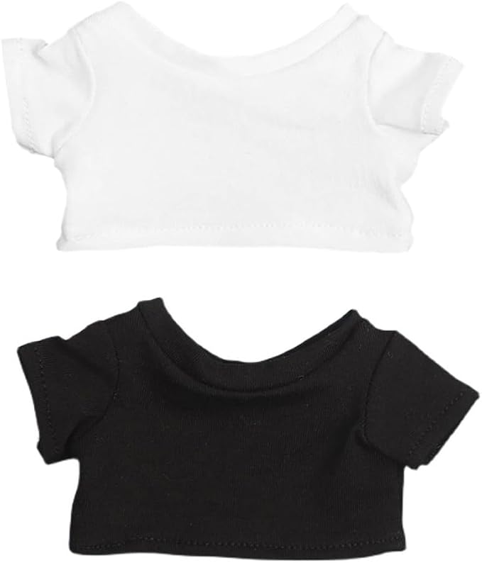 niannyyhouse 10cm 15cm 20cm Plush Doll Clothes T-Shirt Multi-Color Bottoming Shirts Stuffed Toy Dress Up (a1, 10cm)