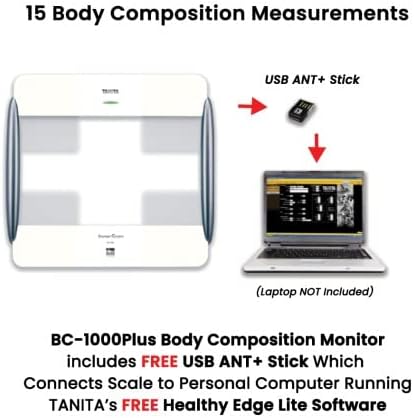 Tanita BC-1000plus White ANT+ Radio Wireless Body Composition Monitor