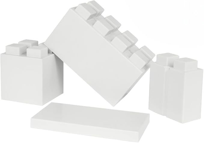 EverBlock Single Color Combo Pack | Giant Building Blocks | Easy to Connect & Reuse | Indoor & Outdoor Use | Build Displays & Structures | White