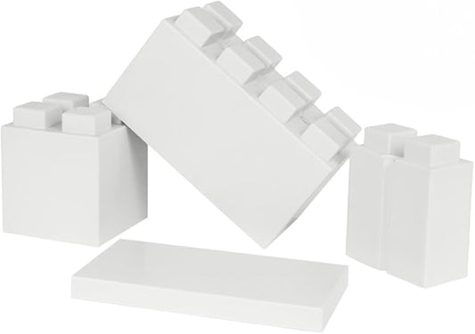 EverBlock Single Color Combo Pack | Giant Building Blocks | Easy to Connect & Reuse | Indoor & Outdoor Use | Build Displays & Structures | White