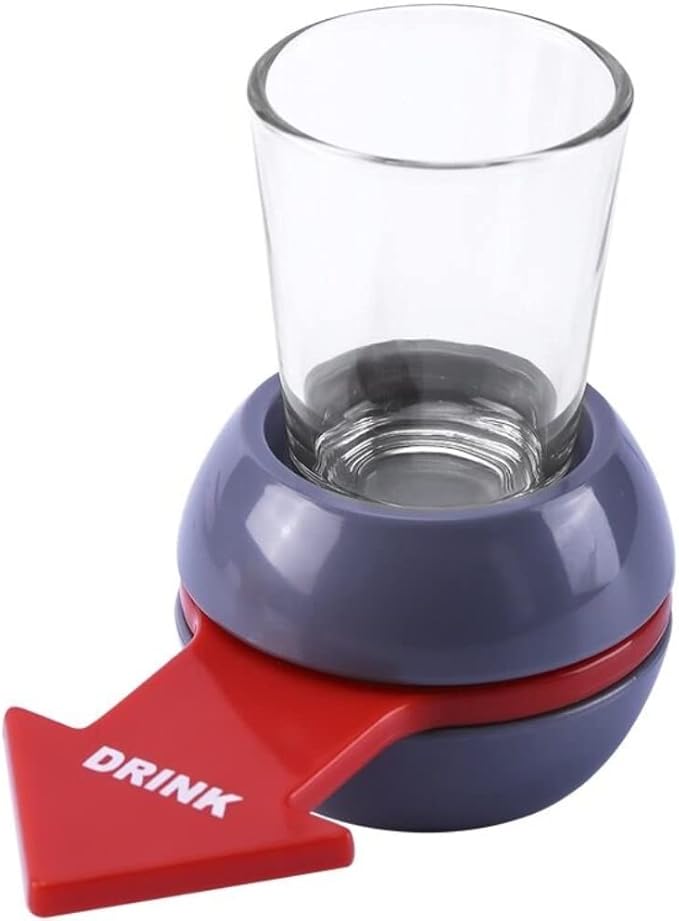 Yun River Spin The Shot – Fun Party Drinking Game, Shot Spinner,Includes 2 Ounce Shot Glass