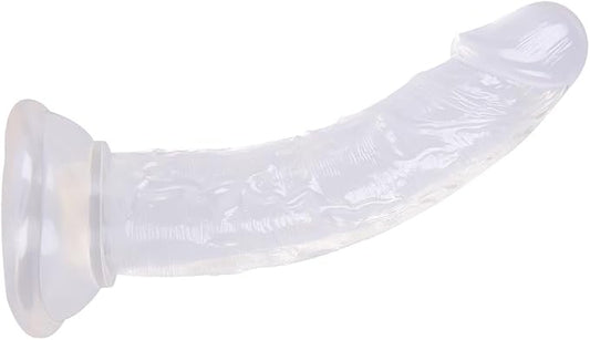 5.3 Inches Realistic Dildo, Sex Toys for G spot Stimulator & Anal Dildos Lifelike Fake Penis for Women/Men/Gay (Clear)