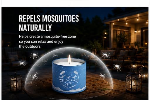 Citronella Candle Soy Wax Candles Aromatherapy Outdoor Indoor Candles Natural Soy Wax Candle with Rosemary Peppermint Lemongrass and Cedarwood
