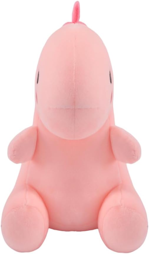 Plush Dinosaur Stuffed Animal, Cute Toys Anime Dinosaur Soft Throw Pillow Gift for Children Boys Girls Pink 10.6 inch