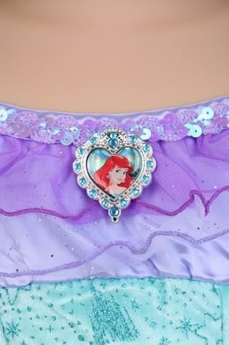 Girl's Ariel Classic Costume | Kids Shimmering Mermaid Dress with Tulle Accents for Halloween or Themed Parties