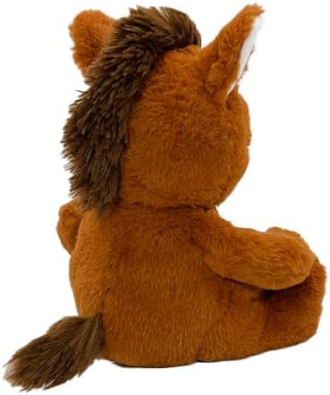 Anico 10" Plush Brown Horse with Embroidered Eyes | Soft Stuffed Animal, Perfect Horse Plush Toy for Kids, Toddlers, and Babies | Toy for Gifts, Nursery Decor, and Playtime!