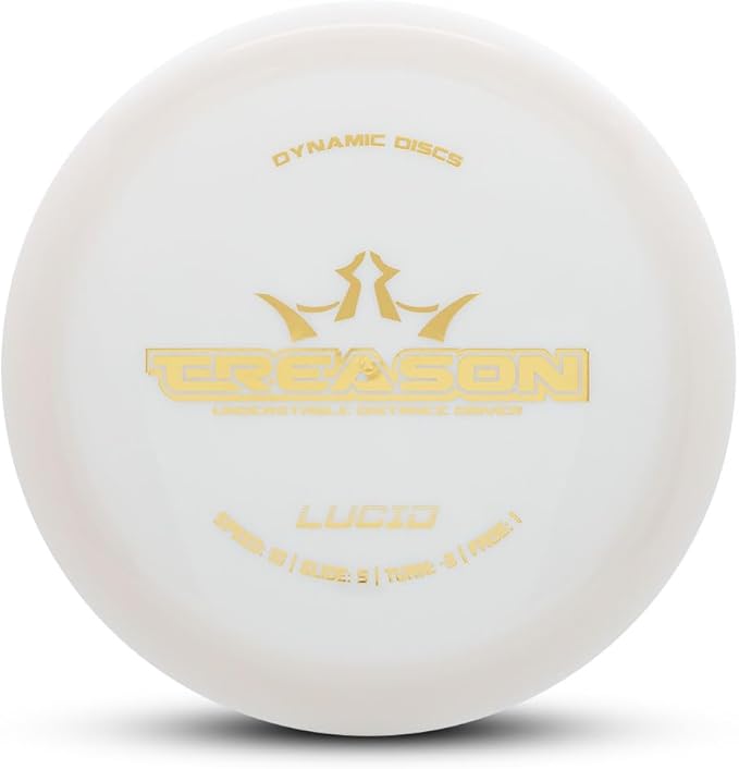 Dynamic Discs Lucid Treason Disc Golf Distance Driver | Understable Driver for Easy Distance & Control | Premium Lucid Plastic | Perfect for Hyzer-Flips & Turnover Shots | 170-175g (Colors May Vary)