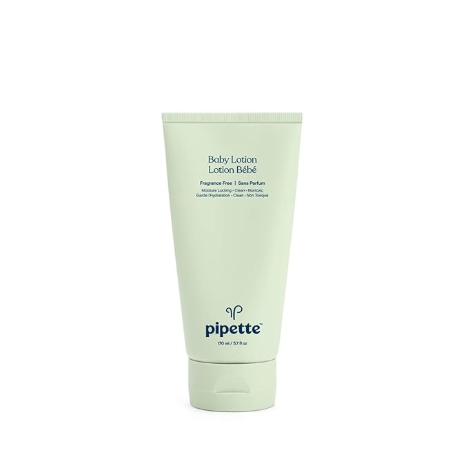 Pipette Baby Lotion, Fragrance Free, Hydration & Natural Moisture of Baby's Delicate Skin, Made with Ceramides and Renewable Plant-Derived Squalane, 5.7 fl oz