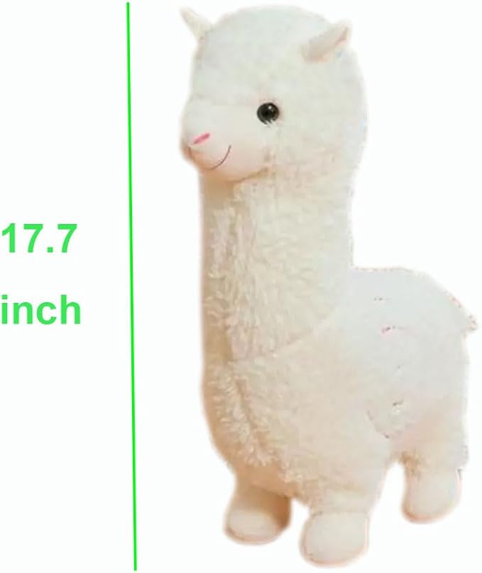 Llama Stuffed Animal Cute Alpaca Plush Toy 17.7 inch for Girls Boys (Alpaca 45cm baise)