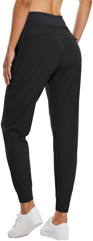 baleaf Womens Lightweight Hiking Pants Water Resistant Quick Dry Joggers with 5 Zipper Pockets UPF 50+ for Travel Hiking