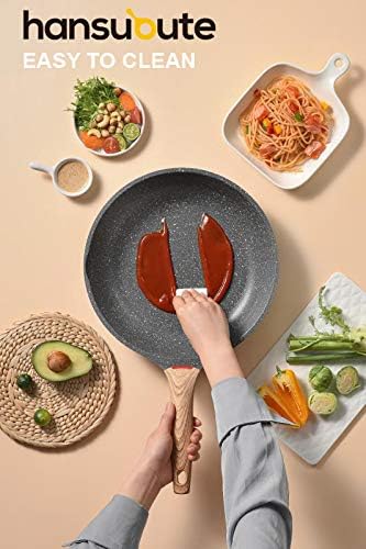 Induction Nonstick Frying Pan,Light Weight Skillet,Healthy Non Toxic Omelet Pan,All Stoves Compatible Egg Pan (grey, 11inch)