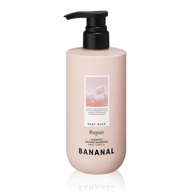 Korean Hair Repair Shampoo – Strengthens & Revitalizes Damaged, Hydrolyzed Proteins, Ceramide & Jojoba Oil – Hypoallergenic, pH-Balanced – Baby Musk, 500ml / 16.9 fl oz