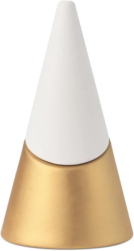 Serene House Aspen, Passive Diffuser for Essential Oils – Elegant, Wireless Aromatherapy Home Décor – Gold and White Ceramic