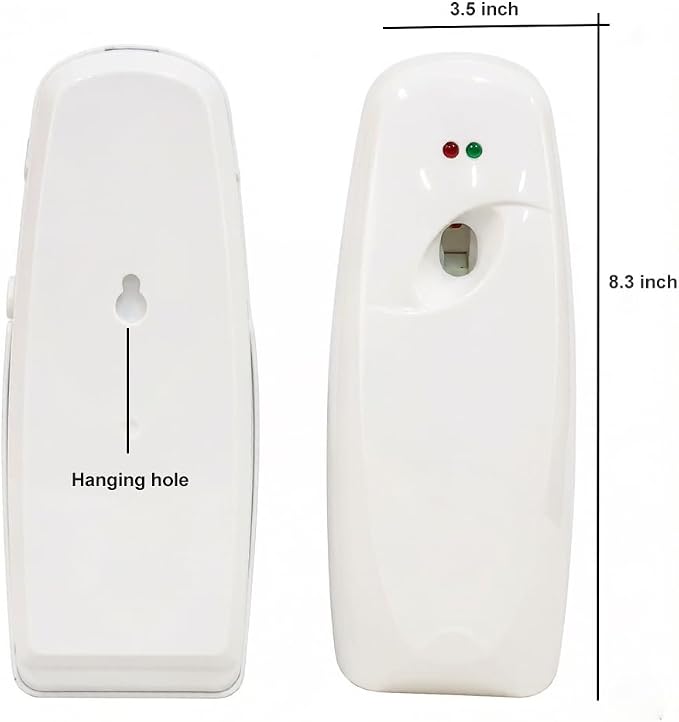 Automatic Diffusers, Battery Operated Scent Dispenser Wall Mount & Tabletop Aromatherapy Sprayer, Adjustable Spray Frequency Air Freshener for Home Bathroom Office Hotel(2 Pack)