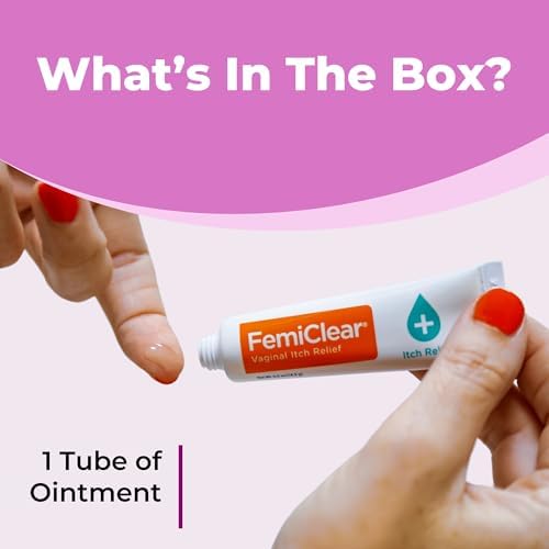 FemiClear Vulva Itch Relief Ointment, Fast-Acting, 0.5 Oz, Pack of 2