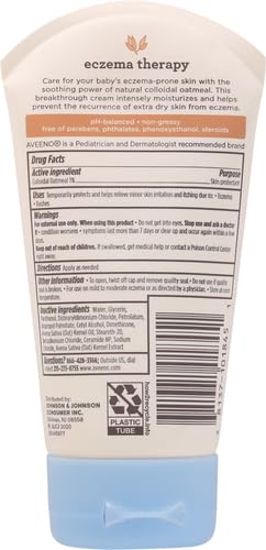 Aveeno Baby Eczema Therapy Moisturizing Cream, Natural Colloidal Oatmeal & Vitamin B5, Baby Cream for Dry, Itchy, Irritated Skin Due to Eczema, Paraben- & Steroid-Free, 5 fl. oz (Pack of 12)