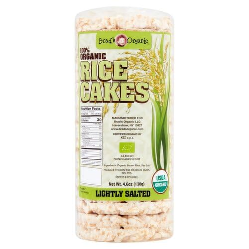 Brad's Organic - Rice Cakes - Lightly Salt - 4.6oz (6Packages per 1Case)