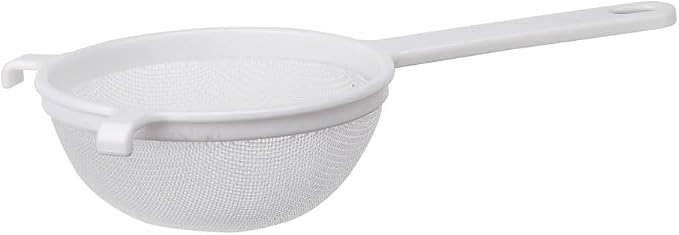HIC Kitchen Double-Ear Fine Mesh Strainer, BPA-Free, 5.5-Inch, For Sifting Baking Ingredients, Straining, And Draining Soups, Sauces, And Stocks