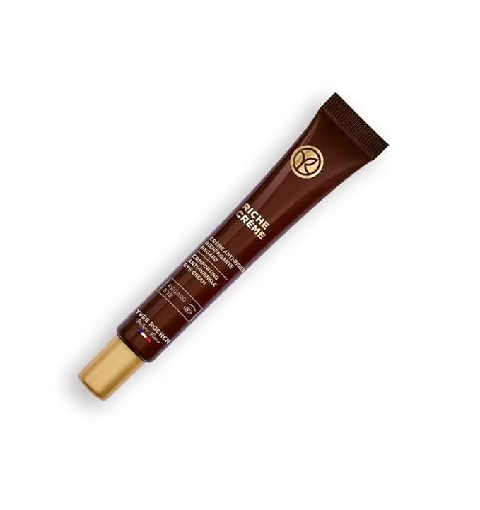 Yves Riche Creme Eye Cream Set of 2 Comforting Anti-Wrinkle Care with Precious Oils for Mature & Dry Skin 14ml / 0.47 fl.oz