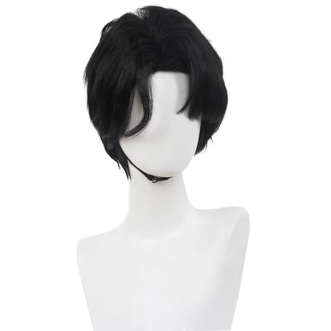 Men Jinu Saja Costume Wig Anime Demon Boys Cosplay Props Halloween Party Outfit Accessories Merch Black