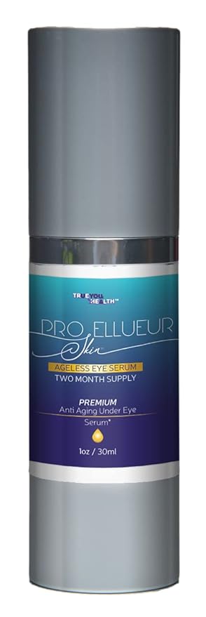 Pro Ellueur Skin Serum - Ageless Eye Serum - Two Month Supply - Reduce the Appearance of Wrinkles & Crows Feet - Help Minimize Dark Circles & Under Eye Bags - Contains Alpha Hydroxy Acids