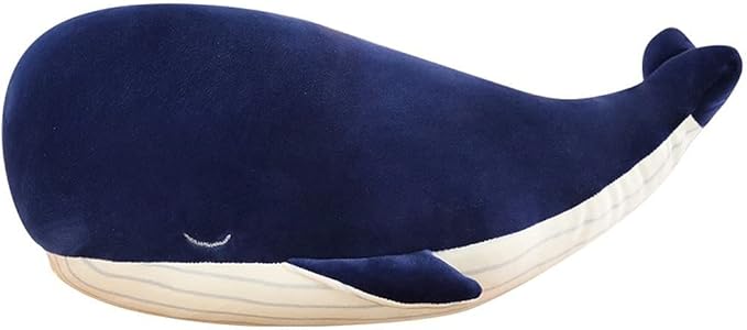 Whale Stuffed Animals Plush Pillow 4 Size Cute Soft Cotton Plushies Pillows Kawaii Blue Whale Toy Gifts for Kids Boys Girls Adults (Blue, 26 Inch)