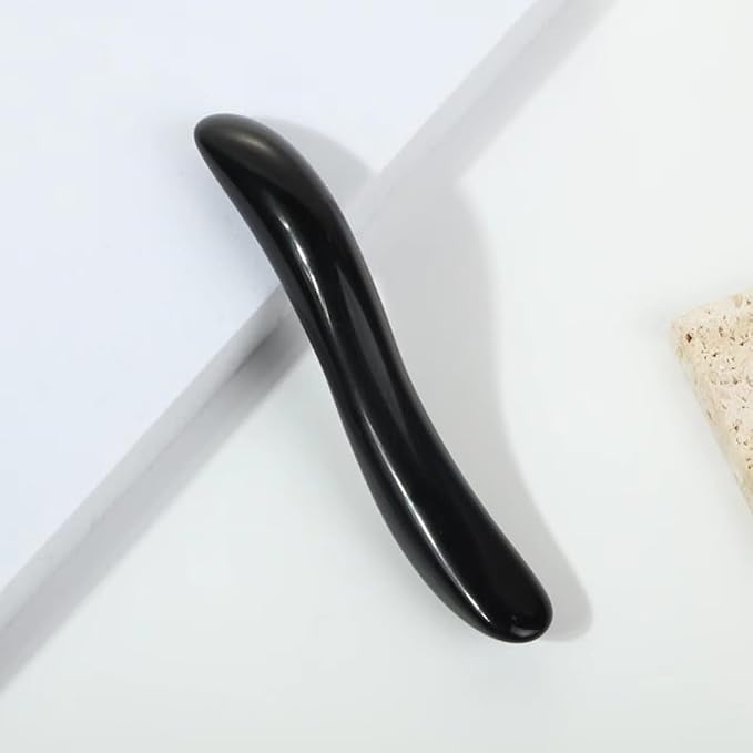 Massage Stones Guasha Roller Obsidian Gemstone Meditation Healing Stick Stone Gua Sha Board for Facial Spa Massage