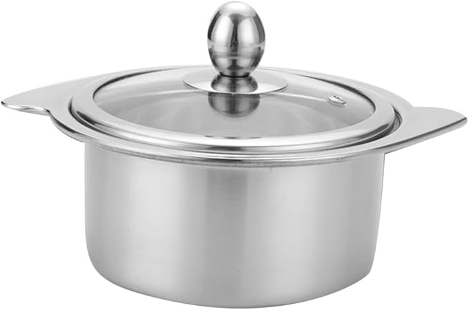 1pc Stainless Steel Hot Pot for Induction Cooker Lid Food-grade Material Design for Dining and