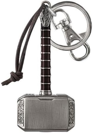 Marvel Thor Hammer 2 Pewter Key Ring , unisex-children, Grey